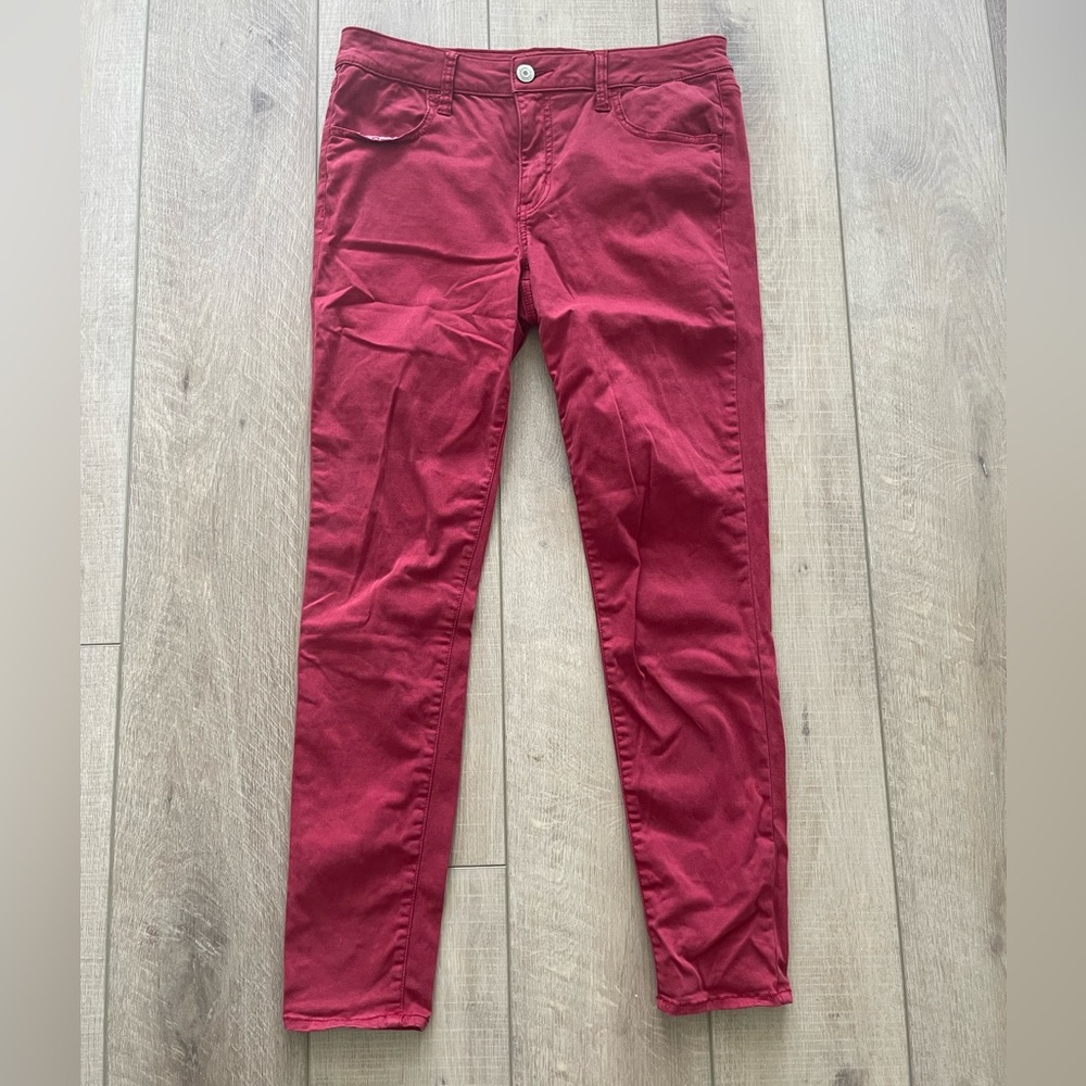 American Eagle Outfitters Dark Red Jegging, 12 Regular